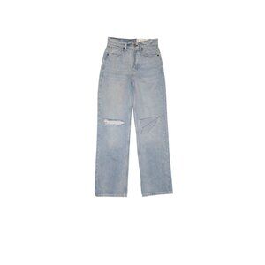 Arizona Highest-Rise Skater Jeans Light Blue Denim Recycled Cotton Distressed St